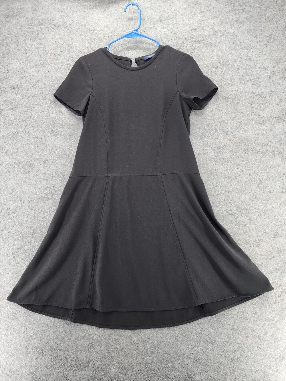Madewell Dress Womens 00 Short Sleeve Black A Line